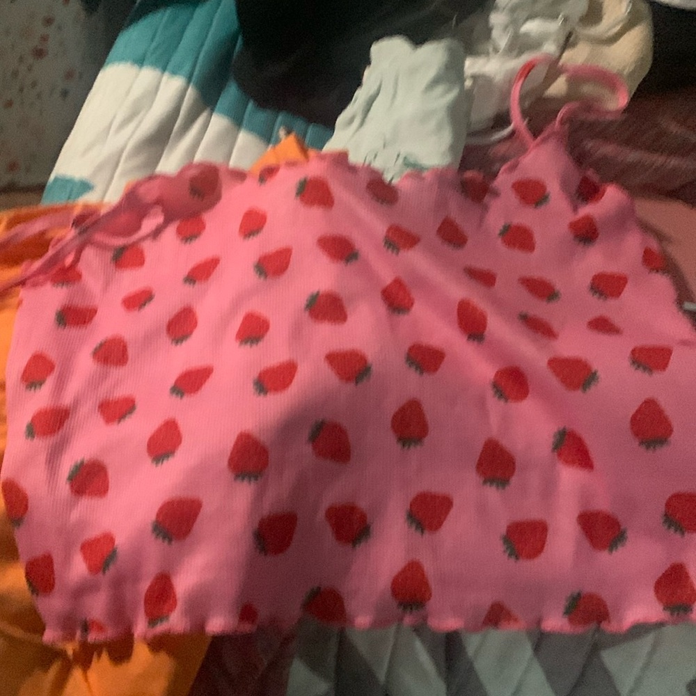 Cropped tee tank no stains brand new